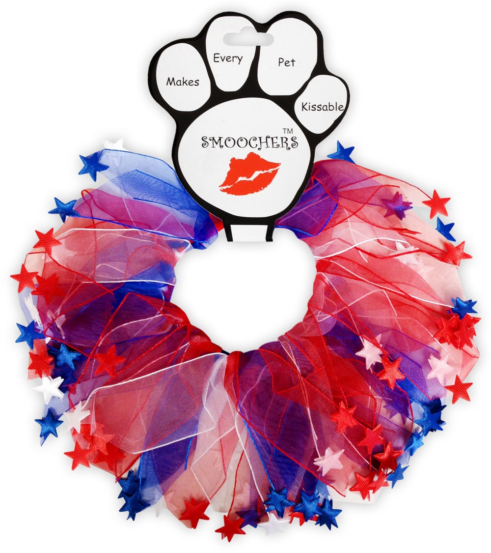 Pet, Dog & Cat Smoocher Pet Necklace, "Patriotic"