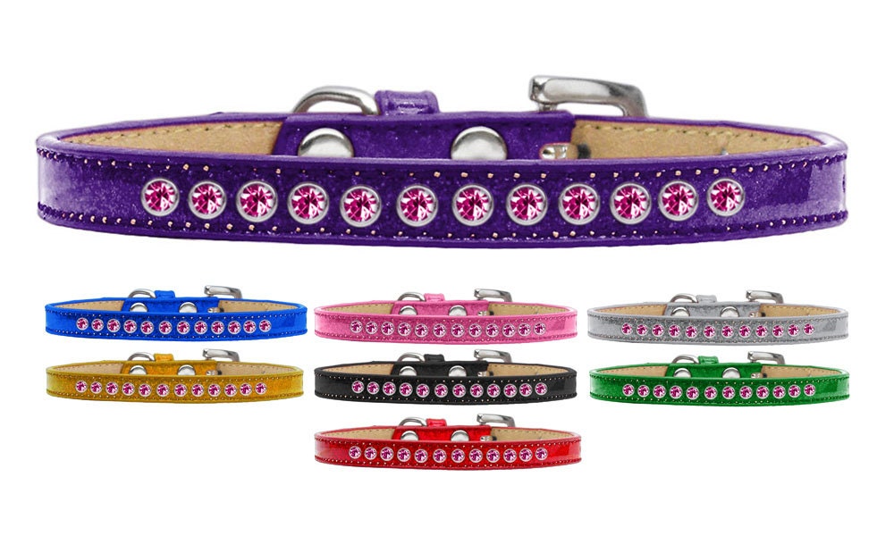 Dog, Puppy & Pet Ice Cream Collar, "Bright Pink Crystal Rimsets"