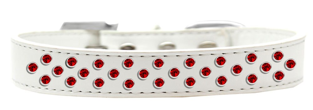 Dog, Puppy & Pet Fashion  Collar, "Red Crystal Rimsets Sprinkles"