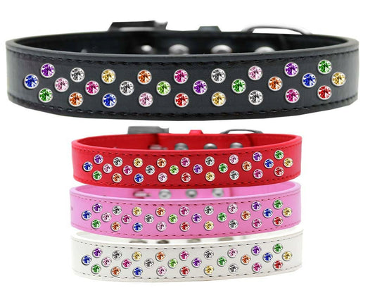 Dog, Puppy & Pet Fashion  Collar, "Confetti Crystal Rimsets Sprinkles"