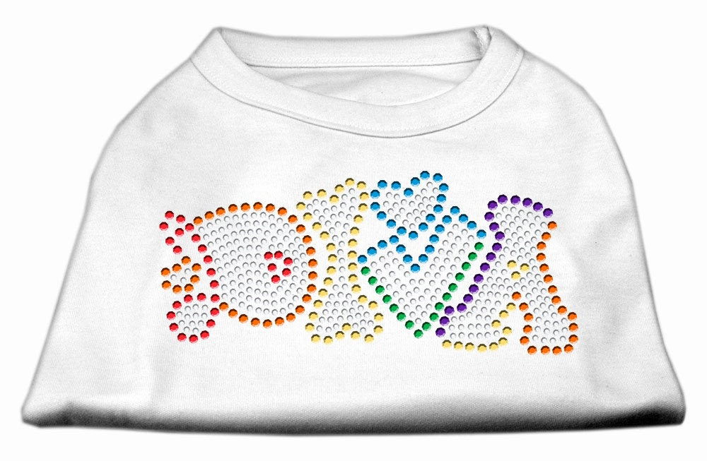 Pet Dog & Cat Shirt Rhinestone, "Technicolor Diva"